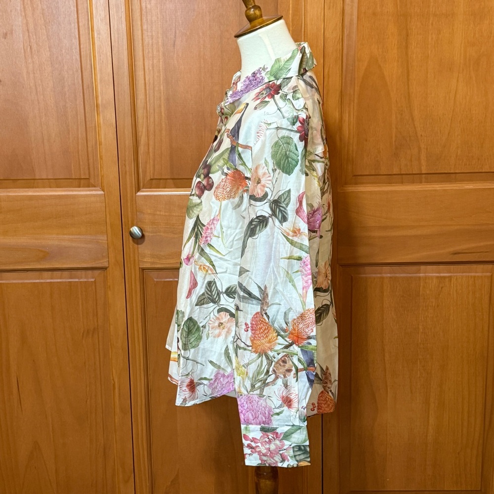 Bailey 44 Multicolor Tropical Bird Floral Button Down Shirt - Picture 3 of 10